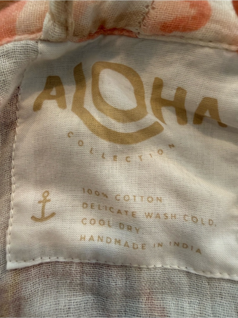 ALOHA Collection Peach Floral Wrap Cape Jacket - Picture 2 of 2